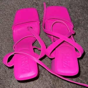 Zara Fushsia Heels
